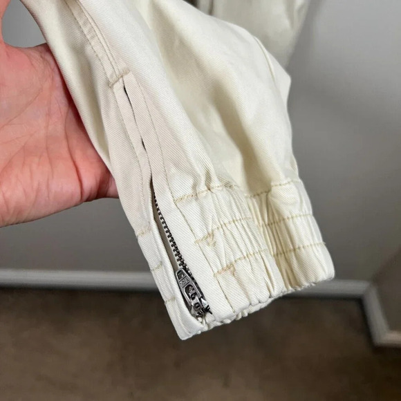 Spanx Stretch Twill Cargo Jogger Pant Size Large Beige Slimming Utility Minimal - Picture 8 of 12